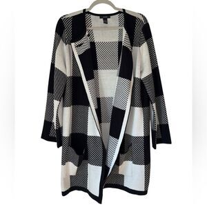 Women’s Alfani Patchwork Cardigan Size Medium Black and White